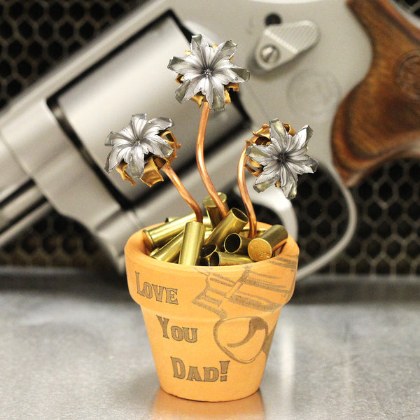 Father's Day Laser Etched Bullet Bouquet Arrangements