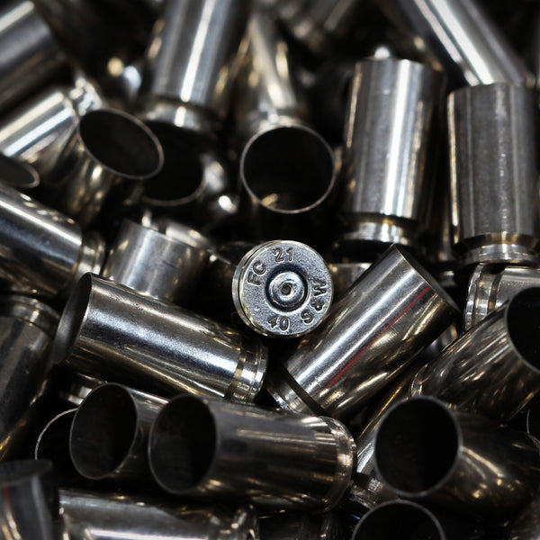 1000 Once Fired Premium Nickel Plated Brass Cases (.40 S&W)